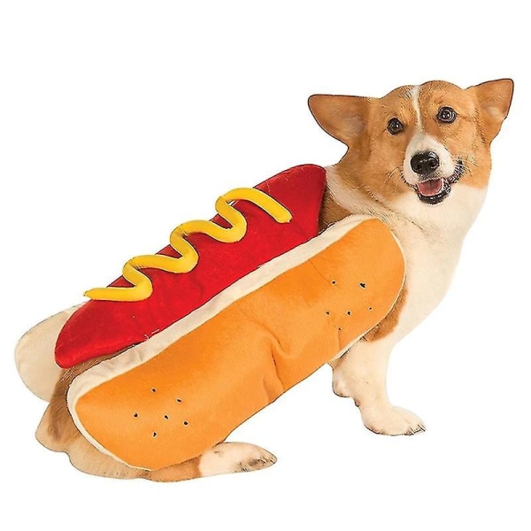 Sjove hunde Halloween kostumer, kæledyr Dress Up kostume hotdog design til  hund kat Halloween fest cosplay gave 572d | Fyndiq