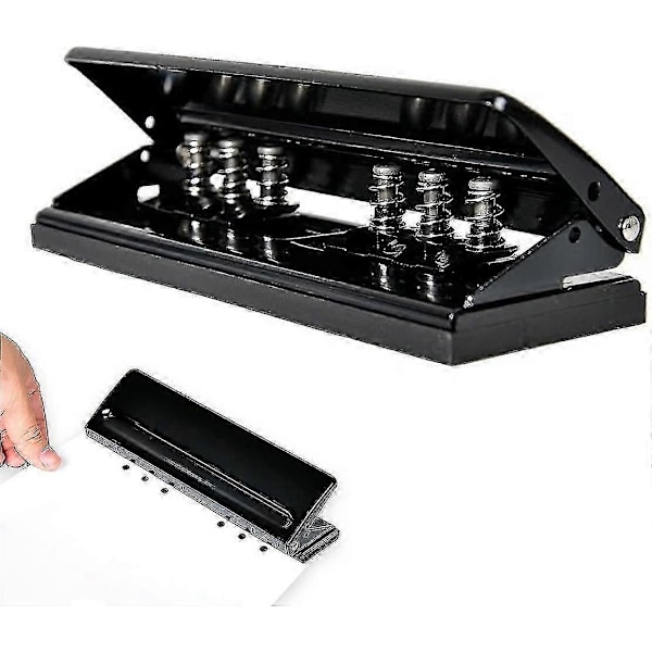 Papirperforator Justerbar til 6 metalhuller til A3/a4/a5/a6/b4/b5/b7 dagsorden med seks ringe indbinding -X
