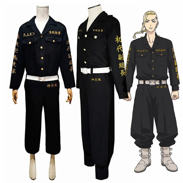 Anime Tokyo Revengers Ken Ryuguji Tokyo Manji Gang Cosplay Costume Shirt Bukse Uniform Draken Manjiro Sano Halloween Cosplay M