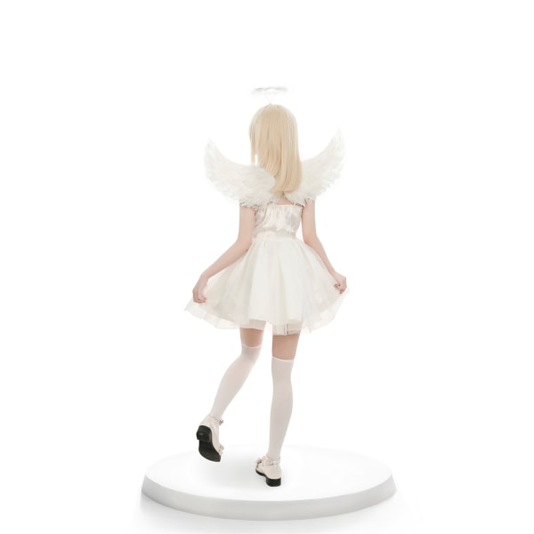 Nyt Halloween kostume COS anime hvid engel djævel spil uniform fest anime alf M