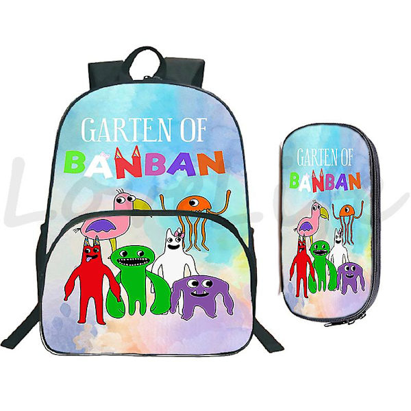 Garten Of Banban Ryggsekk 2 stk Sett Jenter Gutter Barn Tegneserie Anime Ryggsekker Hagespillveske Skolesekk Oxford Boksekker Mochlia 8