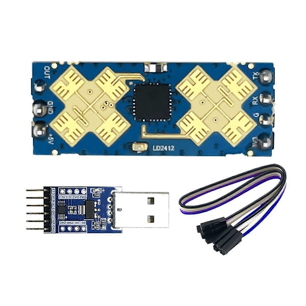 LD2412 24GHz MmWave Rörelsesensor Modul för Människonärvaro 9m