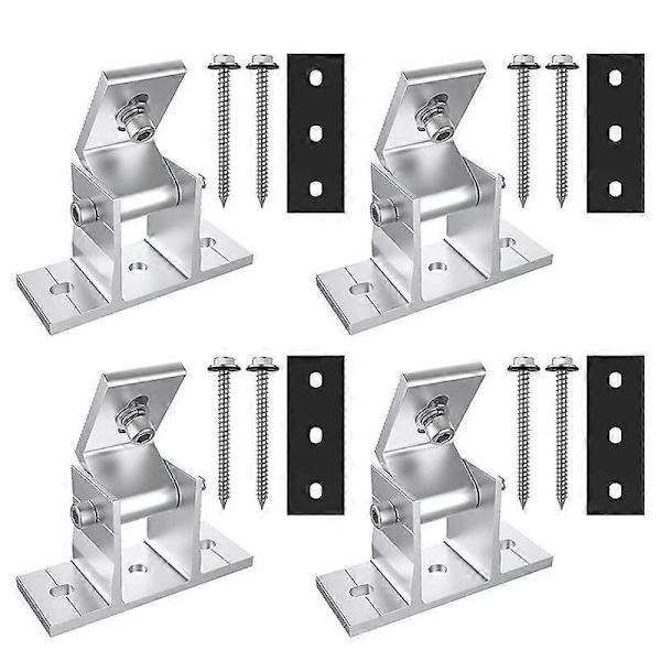 4 Pakke Solcellepanelholdere, Tak Kroker, 10-60 Feste Solcellemodul, Justerbar PV Modulholder for Solcellepanel
