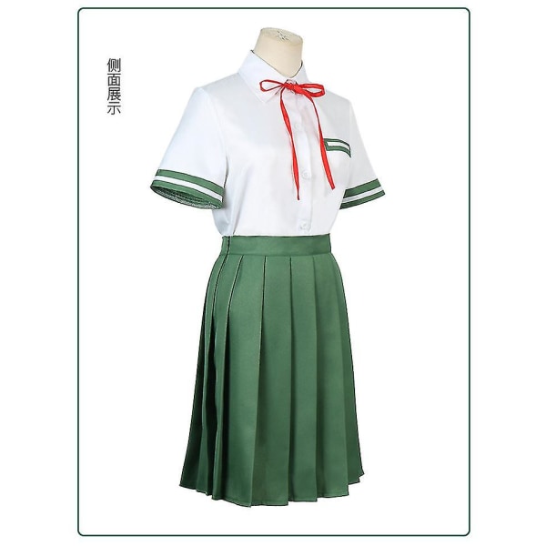 Rask levering Iwado Suzume Cosplay Suzume No Tojimari Cosplay-kostyme Munakata Sota Cosplay-kostyme Anime Grønn Uniform Par Kjole Gaver woman L