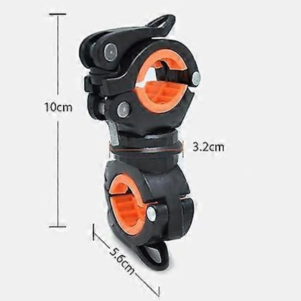 Cykellygteholder, 2 stk. Cykellygteholder, 360 Justerbar Cykellygteclips, Universal Cykellygteclips Monteringsbeslag 2 Farver