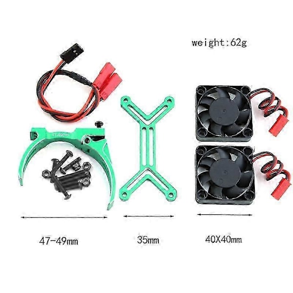4985 1717 Moottorin Jäähdytyselementti Kaksoisjäähdytystuuletin Jäähdytyselementti 1/5 XRT Arrma Kraton RC Kuorma-auton Auton Päivitysosille, 1