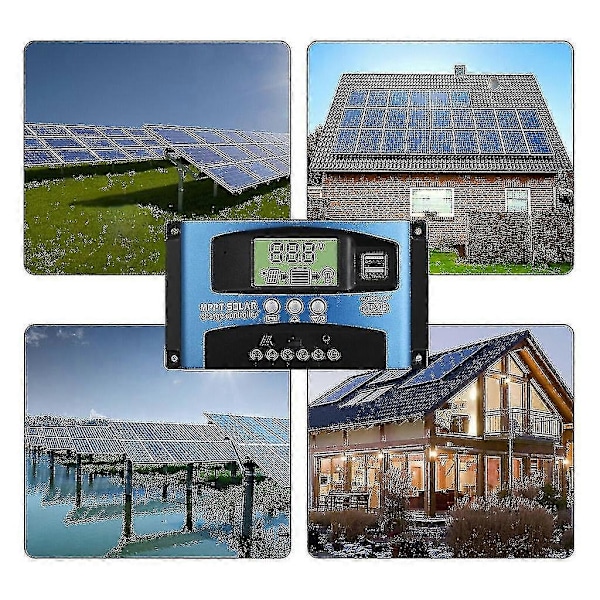 Solarregulatorer Mppt 100a 80a 60a 50a 40a 30a Dubbla Usb Lcd-display 12v 24v