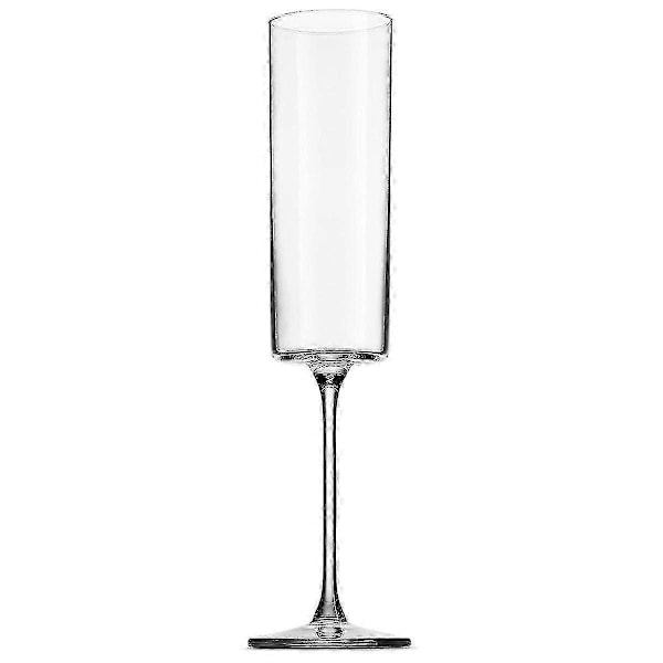 4-pack Champagneglas Set (177ml) - Premium Blåst Glas med Fyrkantig Kant, Eleganta Vinglas för Bröllopsfest