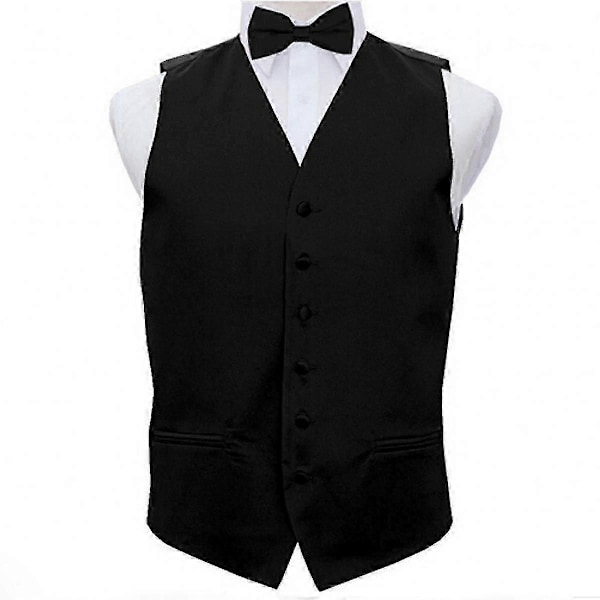 Herre Vest Jakkesæt Veste Klassisk Ensfarvet Casual Vest