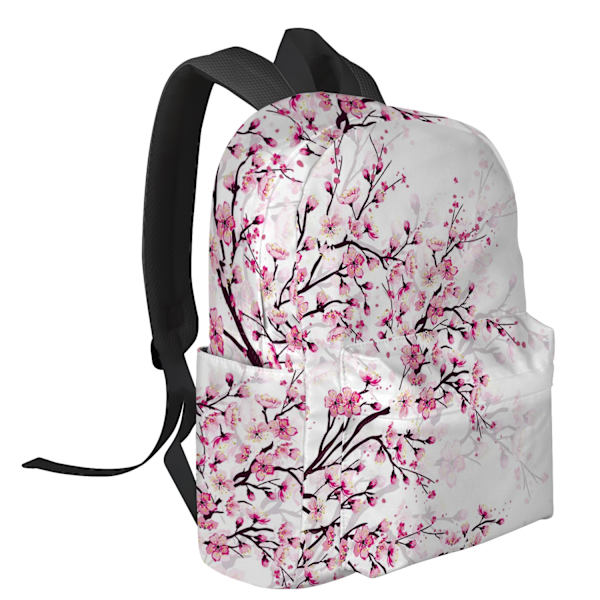 Cherry Blossom Plommon Gren Rosa Blomma Vit Ryggsäckar Anpassade skolväskor Laptop Ryggsäck Män Kvinnor Kvinna Resor