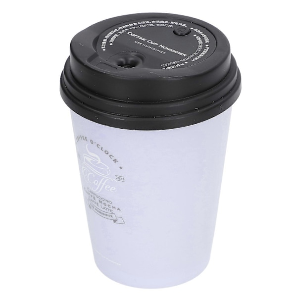USB Luftfuktare 300ml Kaffekopp Lågt Ljud Auto Av Kompakt Lättviktig Utrymmesbesparande Mini Luftfuktare för Bil Hem Kontor Lila