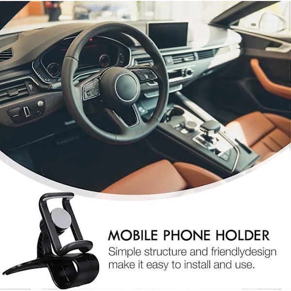 Bil Dashbord Telefonholder Hul Telefonklips Feste Navigator Brakett Smartphone Vugge GPS Fast Stativ Hylle