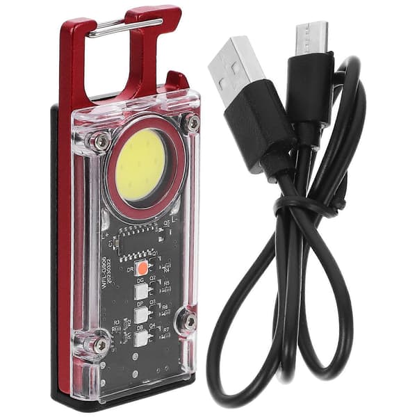 1 setti pieni ladattava taskulamppu mini taskukokoinen LED-avainperälamppu