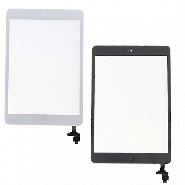 Berøringsskjerm Glass Replace + Ic Chip + Hjemknapp For Ipad Mini 1 2 Svart