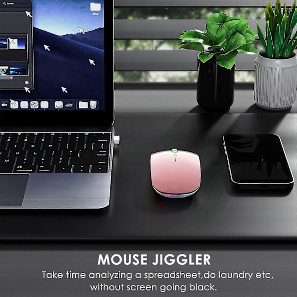 Mus Jiggler Anti-Hibernate Auto-Move Cursor Virtuel Trådløs Bluetooth Mus Forhindrer Computer Lås