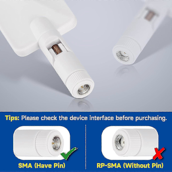 2 pakker 4G LTE mobilantenne SMA han 9dBi hvid kompatibel med Huawei B525 B535 B310 Bb311 B315 B315s B593 E5186 4G LTE CPE router Hotspo