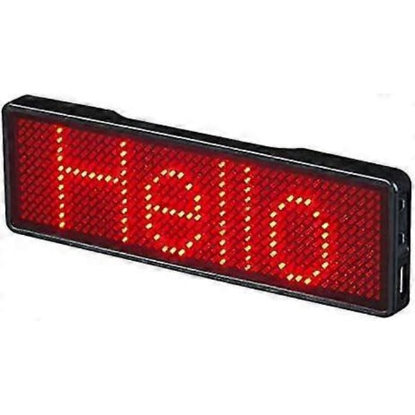 LED Bluetooth Oppladbart Navneskilt - DIY Programmerbar Rullende LED Lysskilt Meldingstavle Display, Type 2