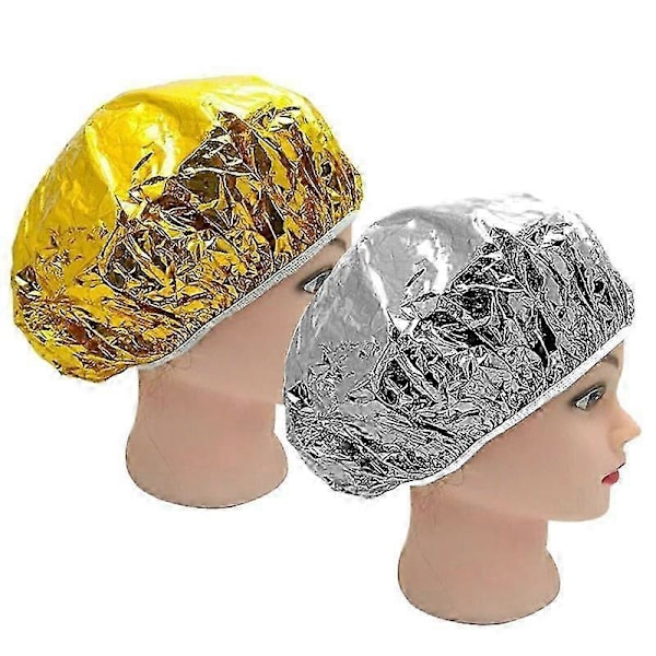 Brusehætte Varmeisolering Aluminiumfolie Hat Elastisk Badehat til Kvinder Frisørsalon Badeværelse -