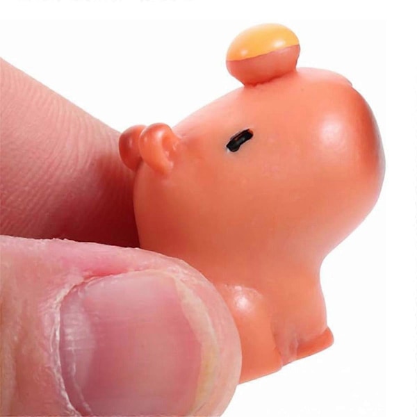Mini Resin Capybaras Ornament Små Djurfigurer Miniatyr Capybaras Figurer Födelsedagstårta Topp
