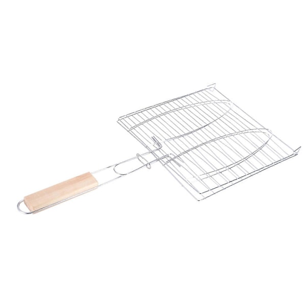 Kannettava BBQ-grillikori kahvalla, grilliritilä kebabille, pihville ja vihanneksille