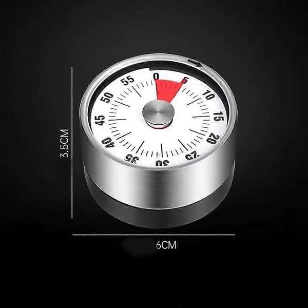 1 stk. Basis Mekanisk og Magnetisk Timer. Maksimum 60 minutter. Lydalarm Når TidenWhite