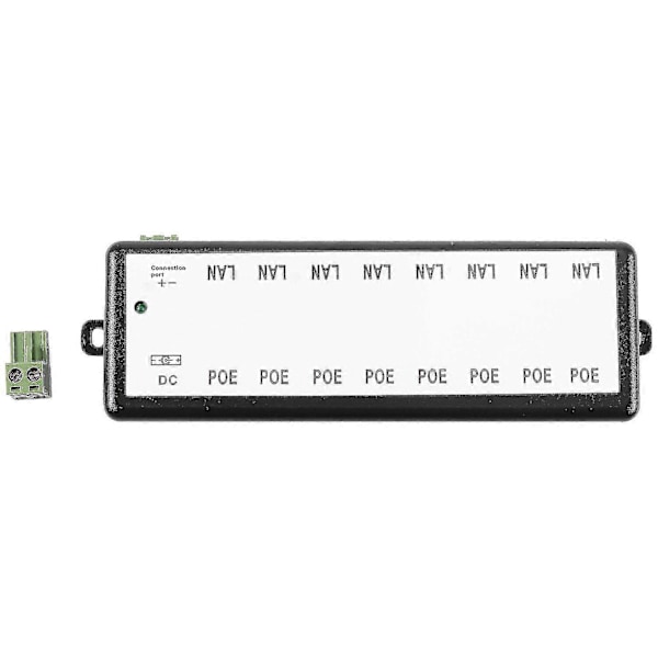 8 Portin Poe Injektori Poe Splitteri Cctv Verkko Poe Kameran Virransyöttö Ethernetin Kautta Ieee802.3af