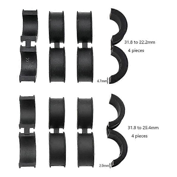 8st Cykelstyre Silikonpackning 31.8 Till 25.4/22.2 Styrepackning, Styrepackningsadapter B
