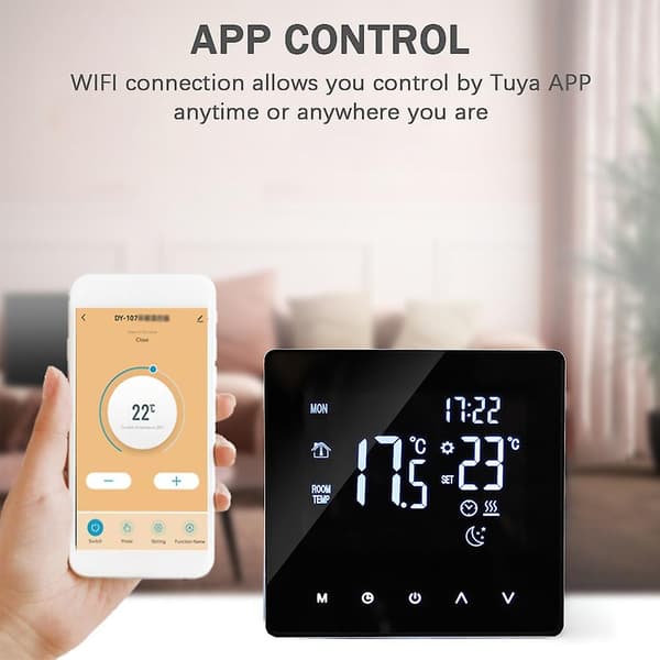 WiFi Smart Termostat Temperaturregulator til Vandvarme LCD Display Touch Screen Ugeprogram