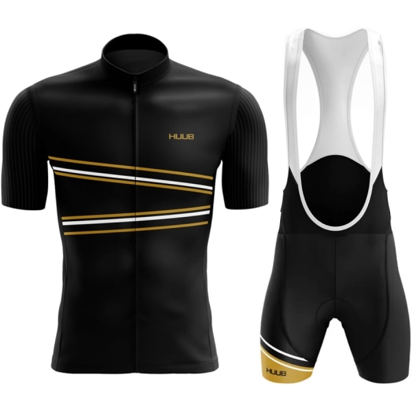 2023 HUUB Cykeltrøje Sæt Mænd Sommer Kortærmet Bjerg Uniform Ropa Ciclismo Cykling Maillot Cykeltøj Suit Auburn XL