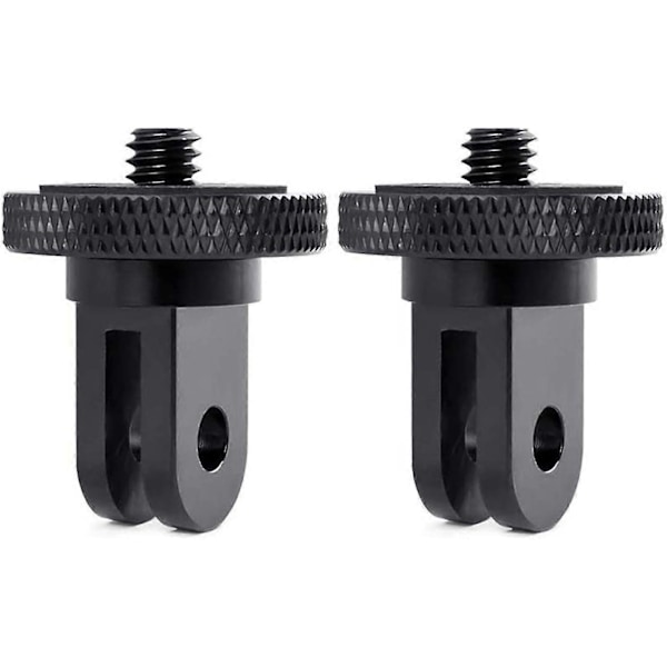Set med 2 kamerastativadaptrar, Ephe, Kompatibla med GoPro Hero10/Insta360 ONE X2/Go 2/Xiaomi Yi, Aluminium, Svart