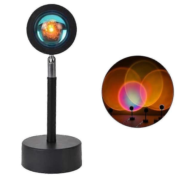 Solnedgangslampe, 180 graders rotasjon USB solnedgangsprojektor