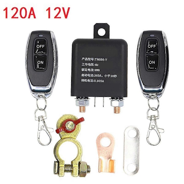 12v 120a Universal Batteriafbryder Relæ Integreret Trådløs Fjernbetjening Afbryd Isola