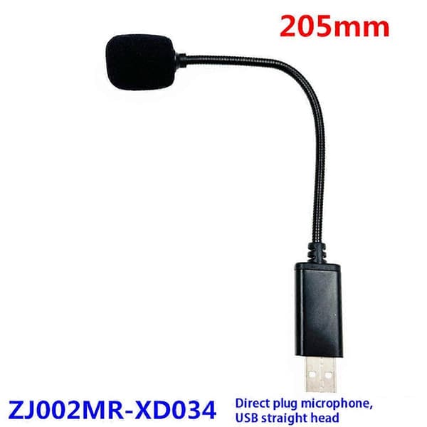 USB Mikrofon Justerbar Mini MIC Anti-Støj til Laptop/PC Computer
