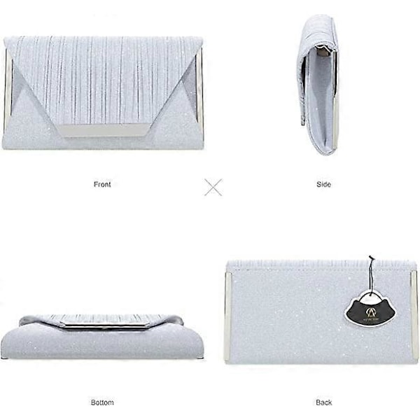 Glitrende damekveldsvesker og clutch-konvolutter