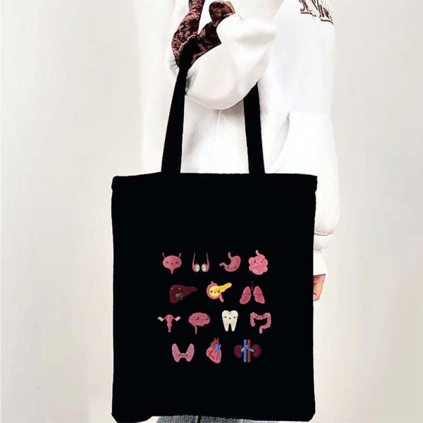 Medicin Hälsa Hjärta Hjärna Läkare Sjuksköterska Medicinsk Kors Blomstetoskop Män Kvinnor Axlar Duk Väskor Shopping Handväskor style 27