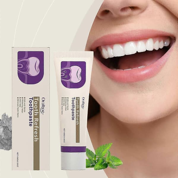 1-3X Nature Tooth Refresh Tannkrem, Hydroxyapatite Tannkrem for Sensitive Tenner 2pcs
