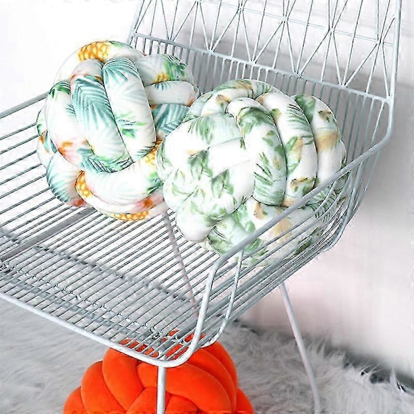 Liten Knutepute Sofa Dekorativ Pute Tre-tråds ballpute Rosa