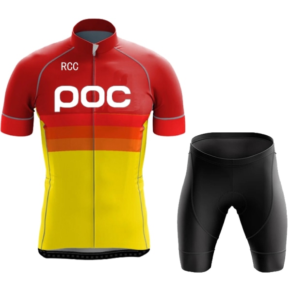 RCC POC Herre Team Sykkeltrøyesett Sommer Sport Racing Sykkelklær Sykkelklær Sykkel MTB Maillot Ropa De Ciclismo Lavender Asian sizes-4XL