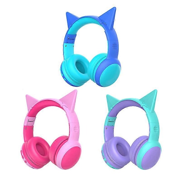 gorsun Bluetooth -lasten kuulokkeet mikrofonilla, langattomat lasten kuulokkeet 85 dB:n äänenvoimakkuuden rajoituksella ja kuulosuojaimilla, stereo