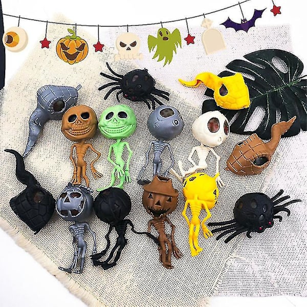 10 st Halloween klämleksaker för Halloween-dekorationer