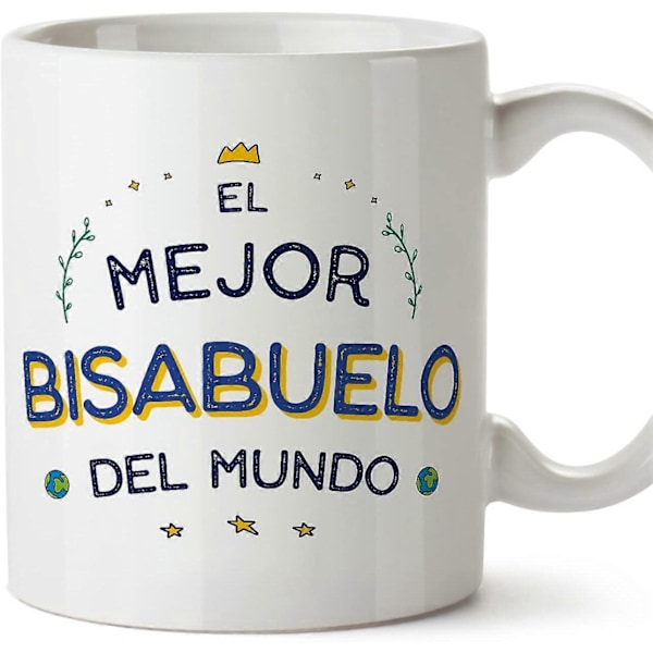 Isoisoisä/Isoisoisä Muki espanjaksi El Mejor del Mundo Hauska Lahja Keraaminen 330 ml Muki