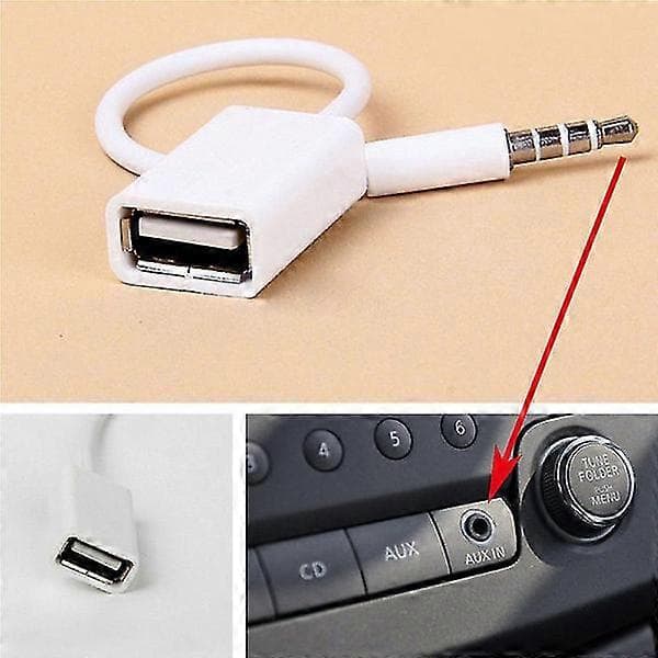 3,5 mm:n USB-äänisovitin autoon
