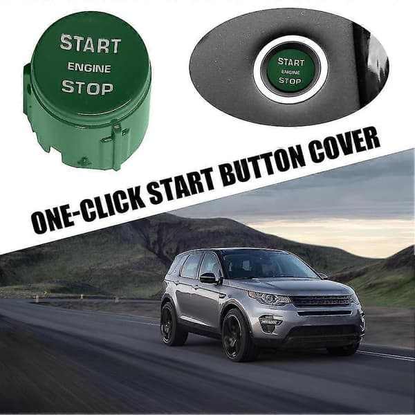 Bilmotor Start Stop Knap Kontakt Trykknap Dæksel Trim Hætte til Range Grøn