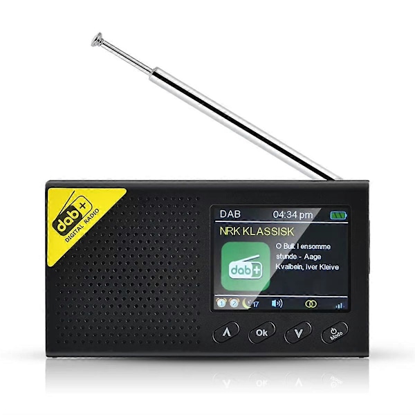 Kannettava digitaalinen radio Bluetooth-yhteensopiva 5.0 kotiin ja toimistoon