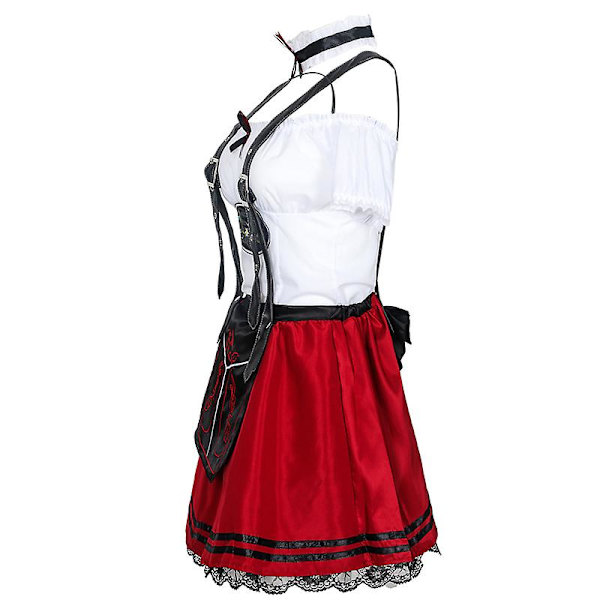 Uusi Carnival Oktoberfest -asu Top Riimuhame Alpit National Parade Clubs Wench Cosplay Fancy Juhlamekko Halloween Red M