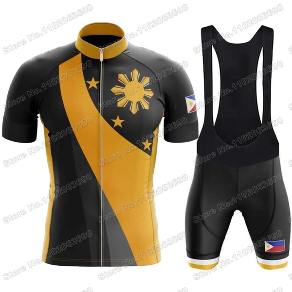 2023 Filippinerna Cykeltröja Set Sommar Pilipinas Cykelkläder Herr Road Bike Shirt Kostym Cykel Bib Shorts MTB Sportswear 11 4XL