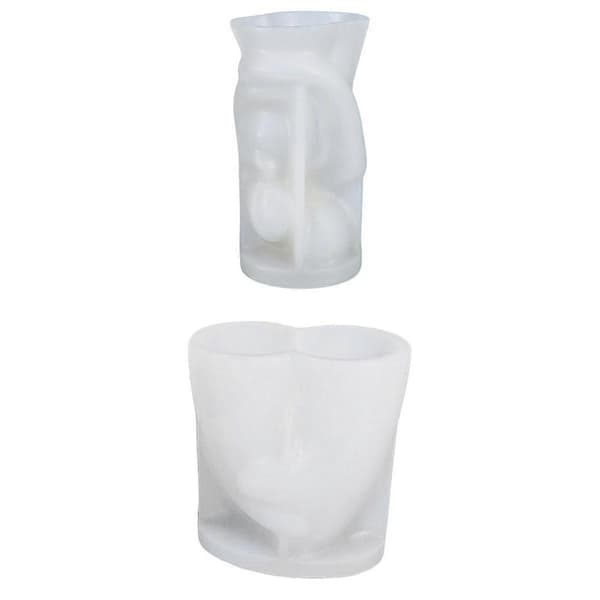2 stk. 3D Par Portrett Silikonform Lyslaging Soyavoksform