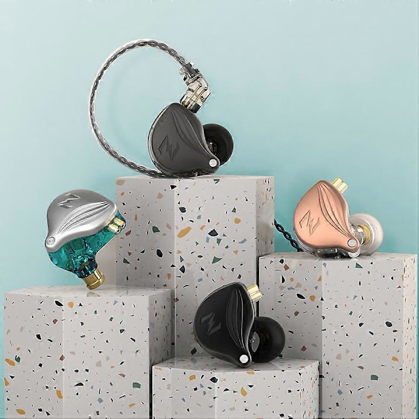 QKZ ZAX2 Hörlurar HiFi Bas Metall Öronsnäckor Trådbundna Hörlurar Med Mikrofon Brusreducerande Monitor Headset Spel Sport Musik
