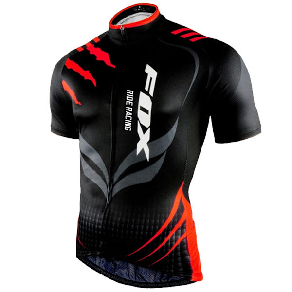 Maillot Cyclisme 2023 Oranssi Pyöräilypaita Set Miesten FOX RIDE RACING Polkupyöräily Lyhythihaiset Vaatteet Mtb Pyöräilyasut Vaatteet 15 L