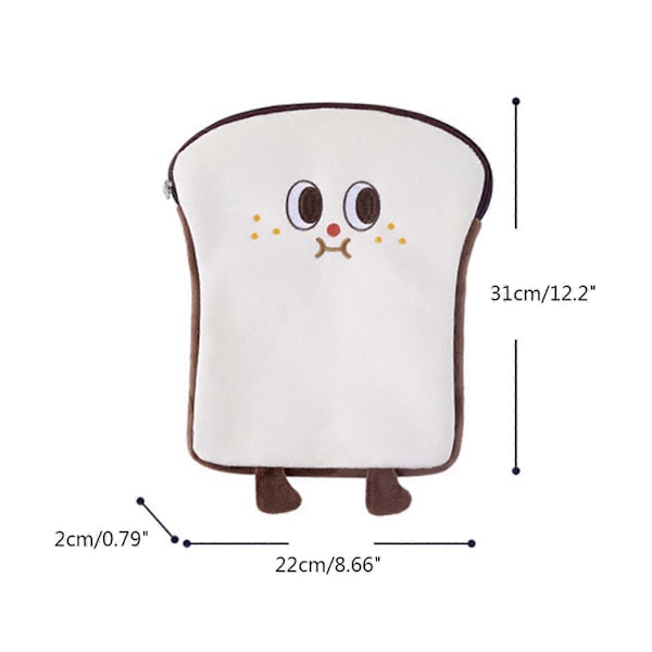 Søt Toast Laptop Nettbrettveske Dame Notebook Veske for 10.2 10.5 11 tommer Laptop Notebook Oppbevaringsveske Gul